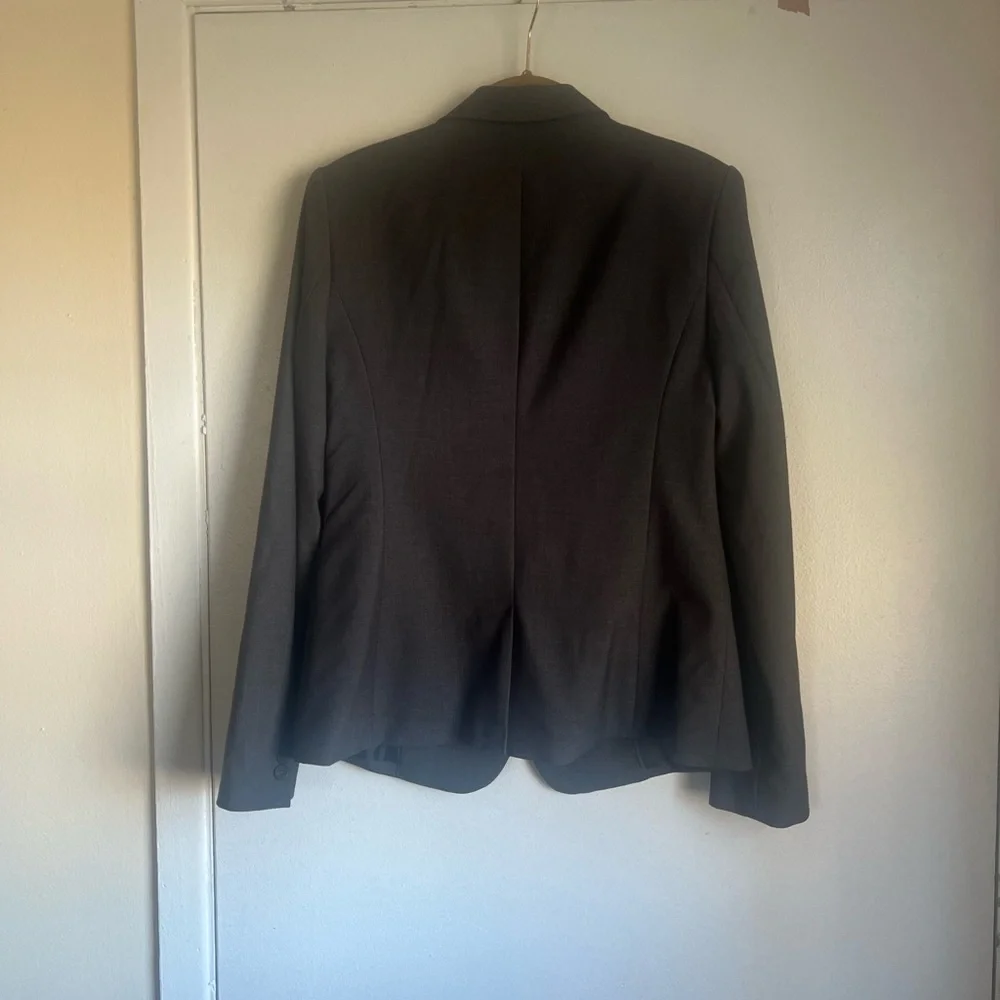 Worthington Womens Grey Relaxed Single Button Blazer Size 6 - Picture 2 of 3